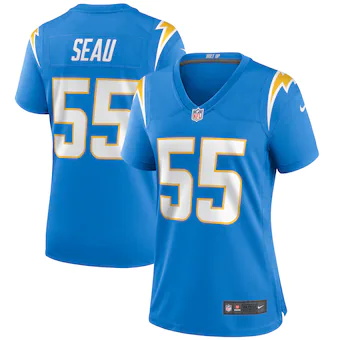 womens nike junior seau powder blue los angeles chargers ga